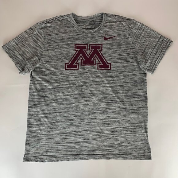Minnesota Golden Gophers NCAA Gray Nike Dri Fit Athletic Shirt Mens Large - Picture 1 of 6